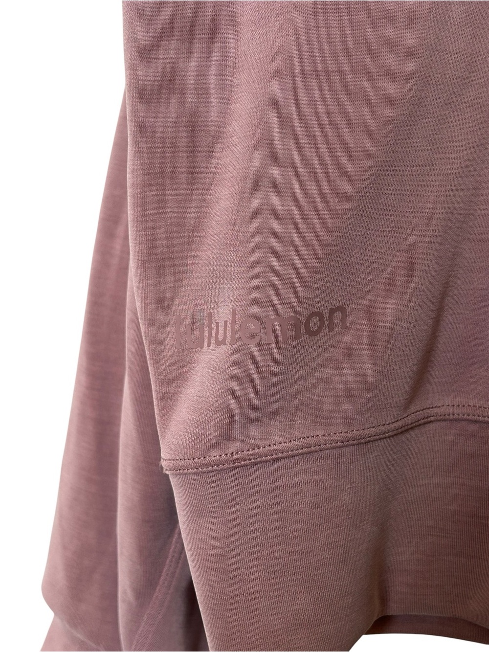 Lululemon Softstreme Perfectly Oversized Cropped Crew Twilight Rose Size 6 - Picture 3 of 5